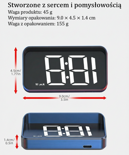 Uniwersalny Prędkościomierz Samochodowy (Head-Up) z GPS