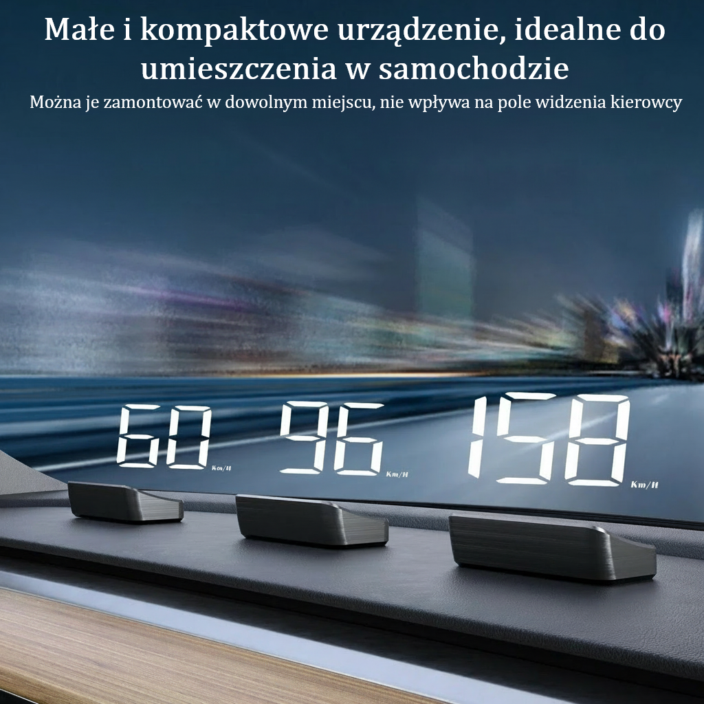 Uniwersalny Prędkościomierz Samochodowy (Head-Up) z GPS