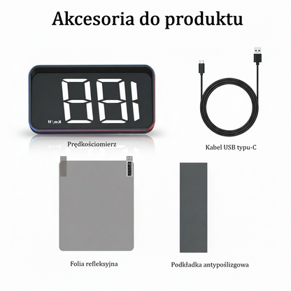 Uniwersalny Prędkościomierz Samochodowy (Head-Up) z GPS