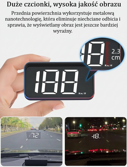 Uniwersalny Prędkościomierz Samochodowy (Head-Up) z GPS